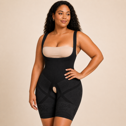 Full Body Shaper Slimming Bodysuit hero open bust view