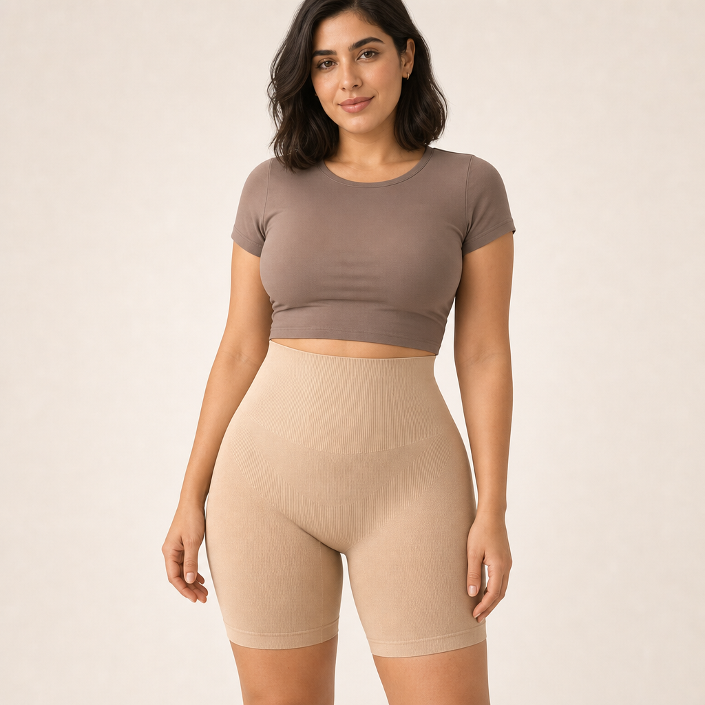 High-Waist Boyshort Shaping Shorts hero front view