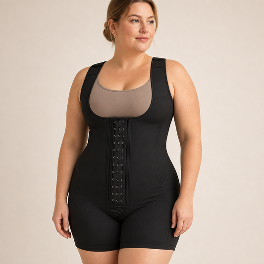 Colombian High-Compression Full Body Girdle alternate worn front view