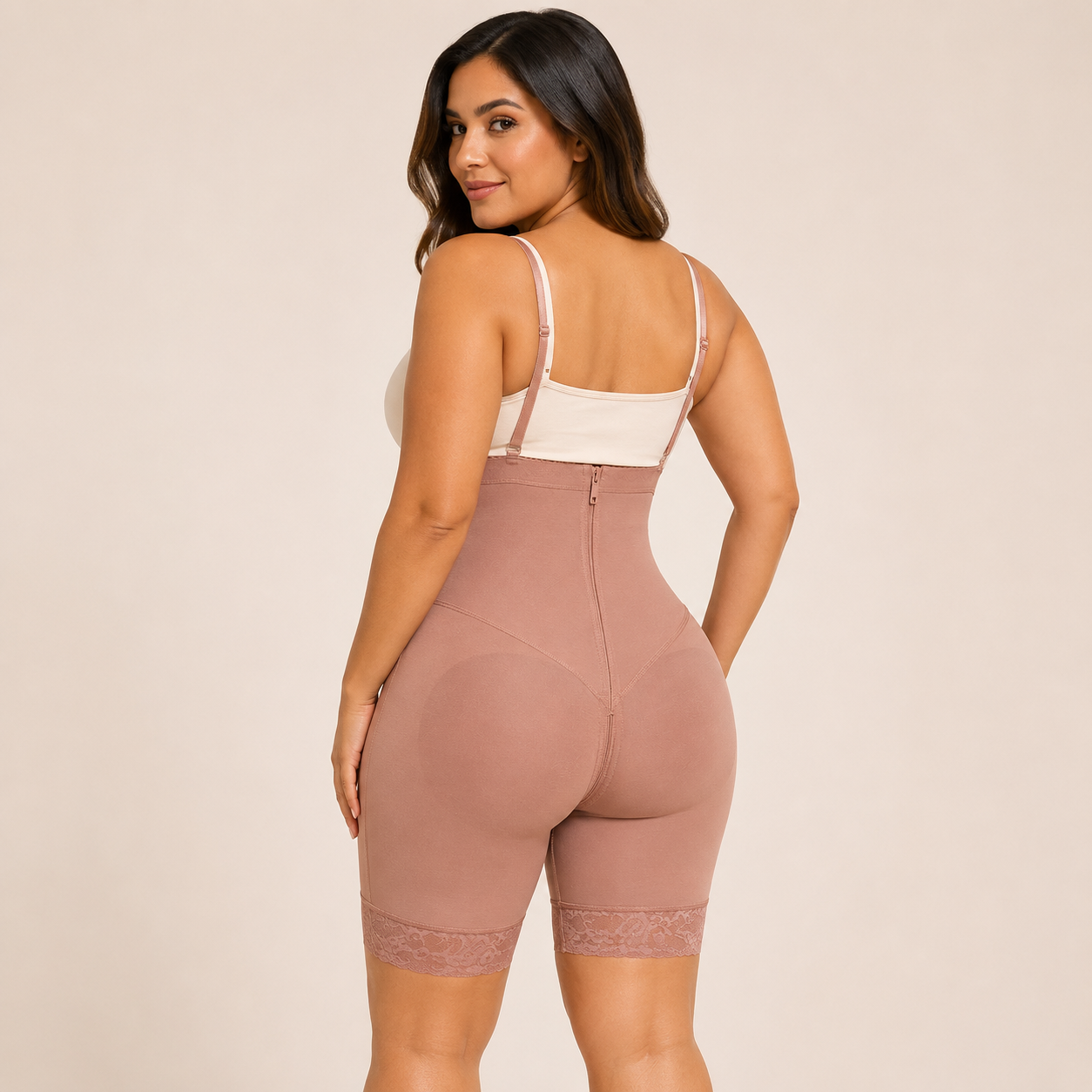 Open-Bust Tummy Control Compression Shaper alternate worn view