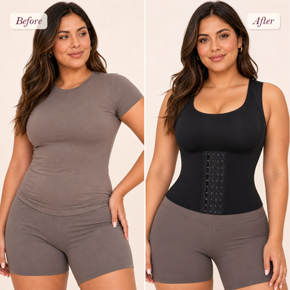 Shapelyfi 3-In-1 Waist Shaping Bra - before and after fit comparison