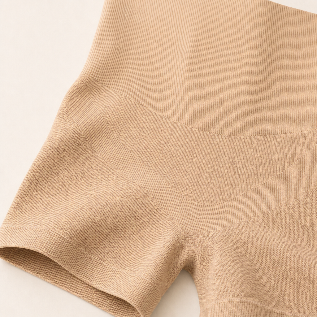 High-Waist Boyshort Shaping Shorts material detail