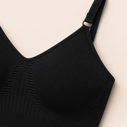 Tummy Control Waist Trainer Bodysuit closure detail