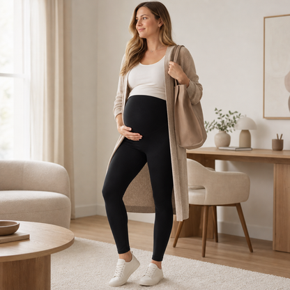 High-Waist Maternity Support Leggings lifestyle outfit view