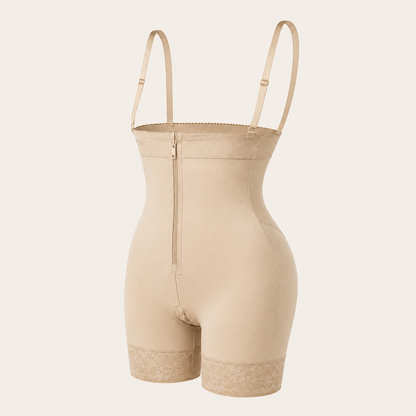 Open-Bust Tummy Control Compression Shaper Soft Nude product view