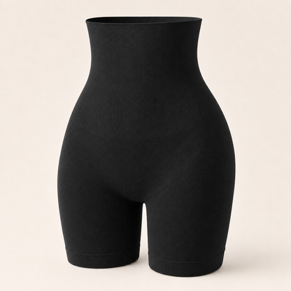 High-Waist Boyshort Shaping Shorts product black