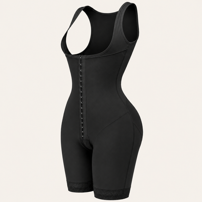 Knee-High Open Bust Compression Body Shaper product view in Black