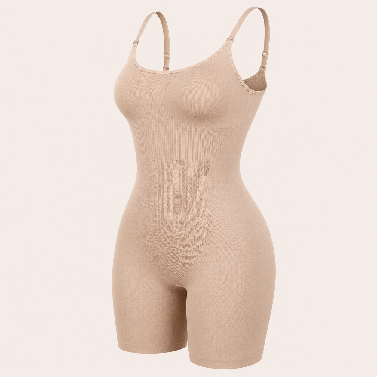 Seamless Full Body Shaping Bodysuit product view in Warm Beige