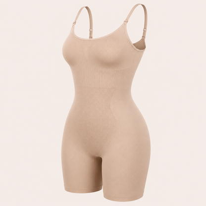 Seamless Full Body Shaping Bodysuit product view in Warm Beige