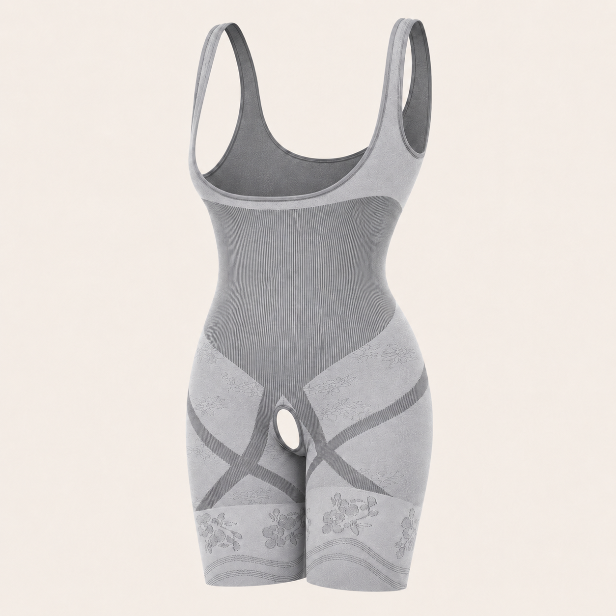 Full Body Shaper Slimming Bodysuit product soft gray