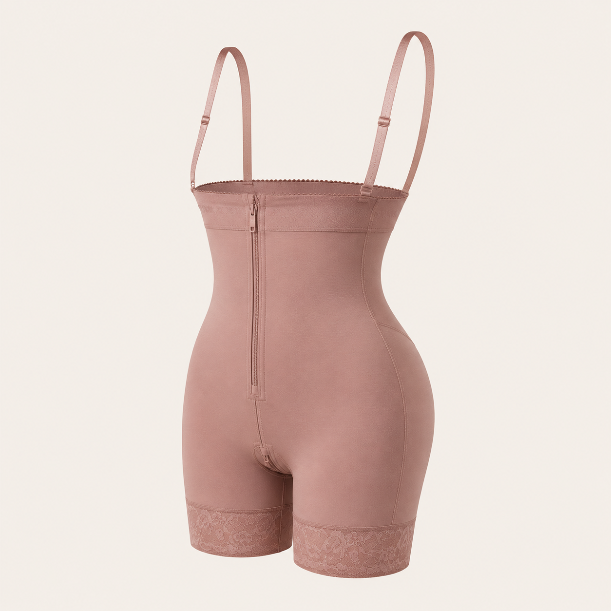 Open-Bust Tummy Control Compression Shaper Soft Rose product view