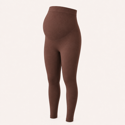 High-Waist Maternity Support Leggings Cocoa product view