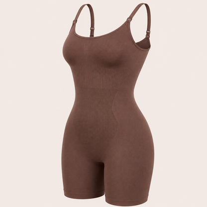 Seamless Full Body Shaping Bodysuit product view in Cocoa