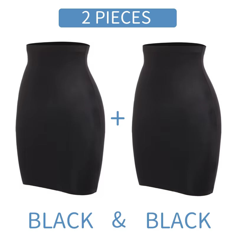High Waist Tummy Control Slips Woman Seam-Free Slimming Half Slip Underwear Shapewear Body Shaper Underdress Petticoat Shapers