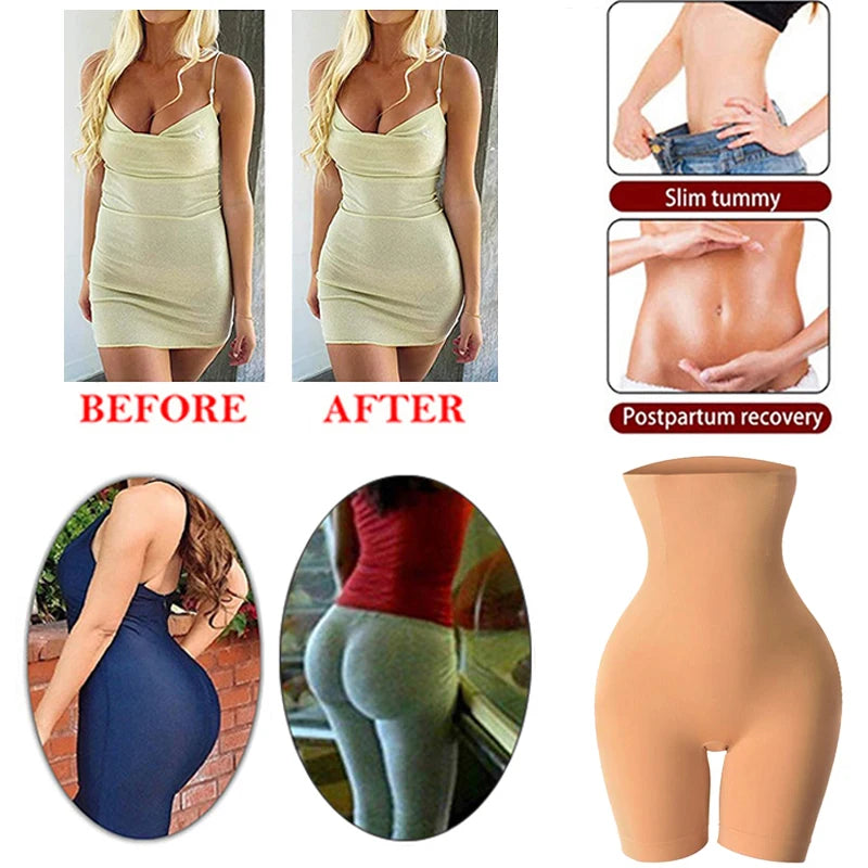 Women'S High Waist Body Shaper Butt Lifter Shapewear Trainer Tummy Control Panties Seamless Thigh Slimmers Cincher