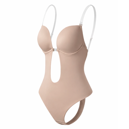Deep V Backless Shaping Bodysuit