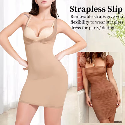 Women Sexy Full Slip Shapewear Dress Bodysuit Lingerie Body Shaper Slimming Underwear Female Tummy Control Waist Trainer XXXL