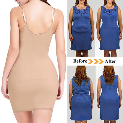 Women Sexy Full Slip Shapewear Dress Bodysuit Lingerie Body Shaper Slimming Underwear Female Tummy Control Waist Trainer XXXL