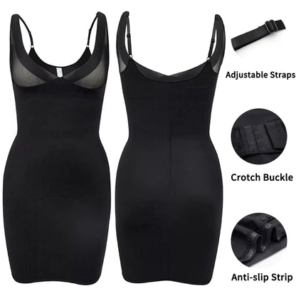 Women Sexy Full Slip Shapewear Dress Bodysuit Lingerie Body Shaper Slimming Underwear Female Tummy Control Waist Trainer XXXL